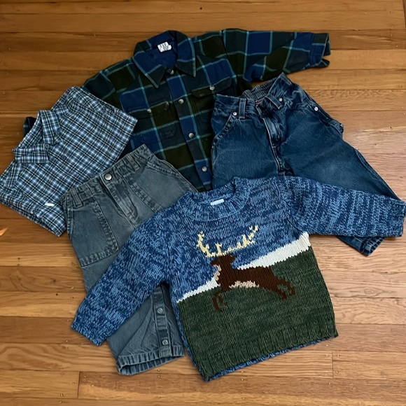Baby boy clothes. 18-24 months. Sweater, two shirts, two jeans. Great condition. - Picture 1 of 3